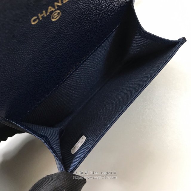 Chanel女包 80603 香奈兒新款leboy小卡包 菱格紋Chanel翻蓋短錢包  djc2987